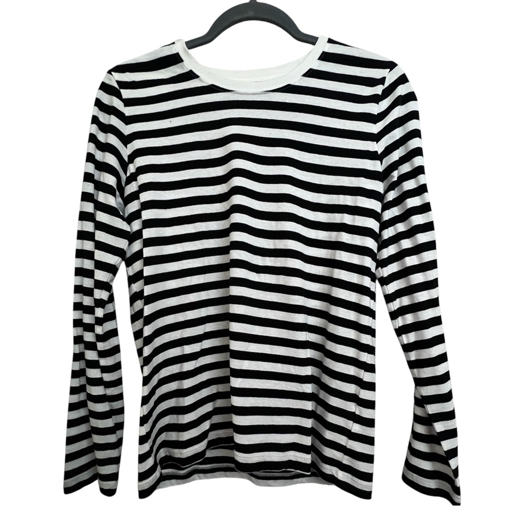 NEW! Black and White Striped Long Sleeve Shirt